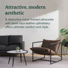 Aidan Faux Leather Sling Chair - Zinus NZ
