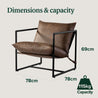Aidan Faux Leather Sling Chair - Zinus NZ