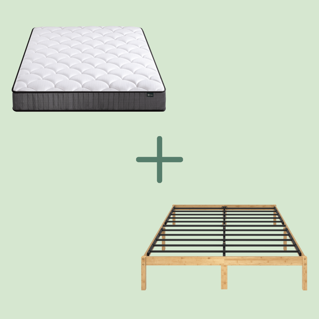 Bamboo Bed Base and Classic Support Mattress Bundle - Zinus NZ