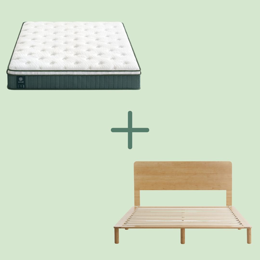 Chiro Elite Pocket Spring Mattress and Bamboo Deluxe Bed Frame - Zinus NZ