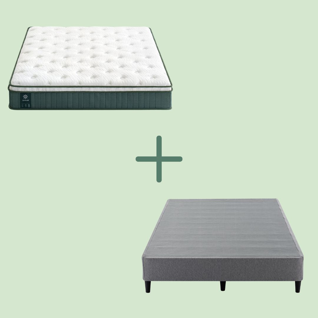Chiro Elite Pocket Spring Mattress and Bed Base Dark Grey - Zinus NZ