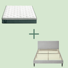 Chiro Elite Pocket Spring Mattress and Liam Upholstered Bed Frame - Zinus NZ