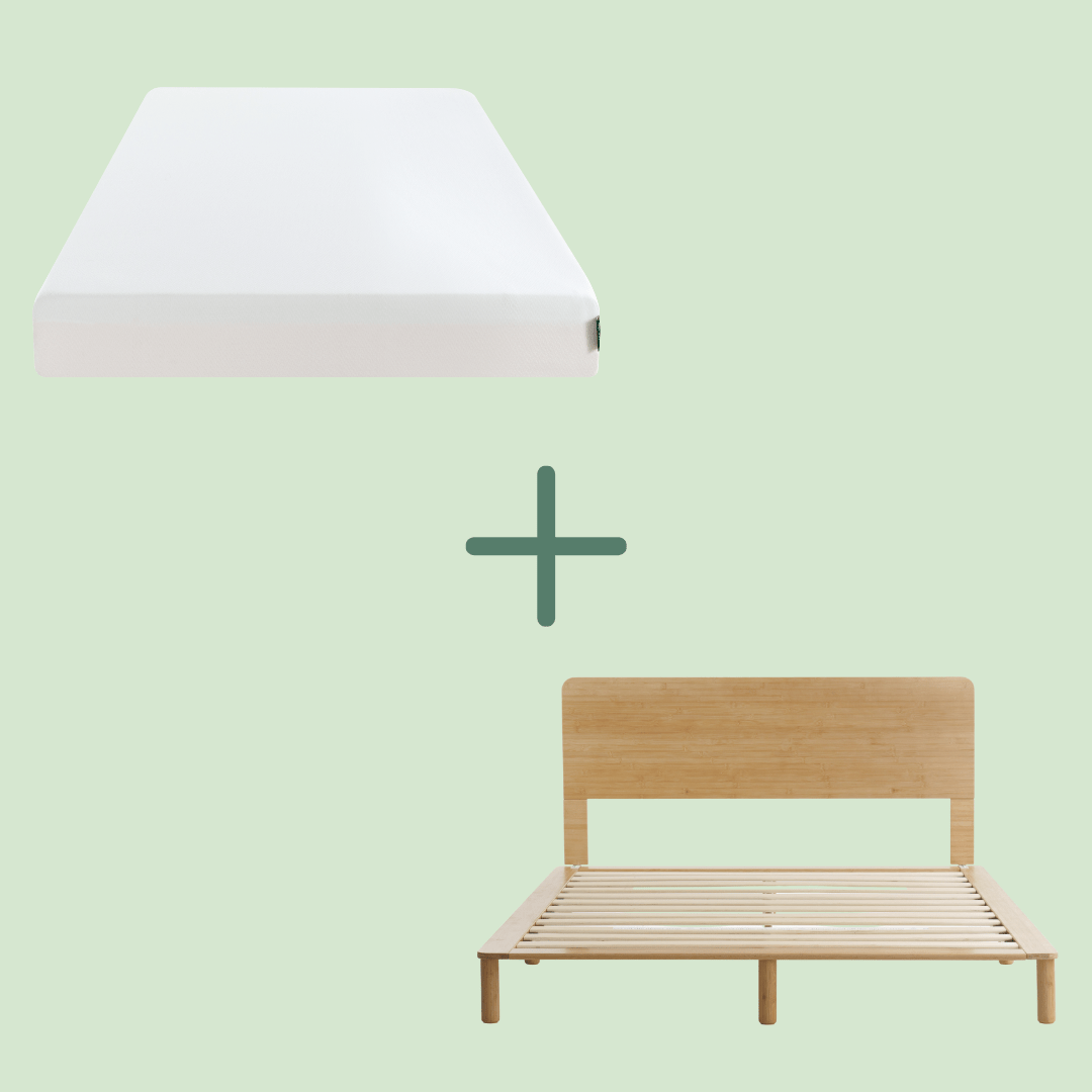 Classic Memory Foam Mattress and Bamboo Deluxe Bed Frame - Zinus NZ