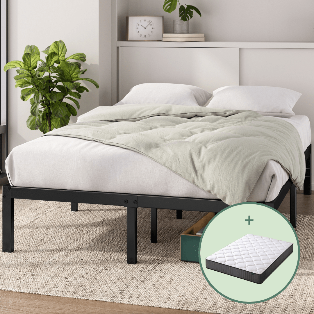 Classic Support Pocket Spring Mattress and Metro Metal Bed Base – Zinus