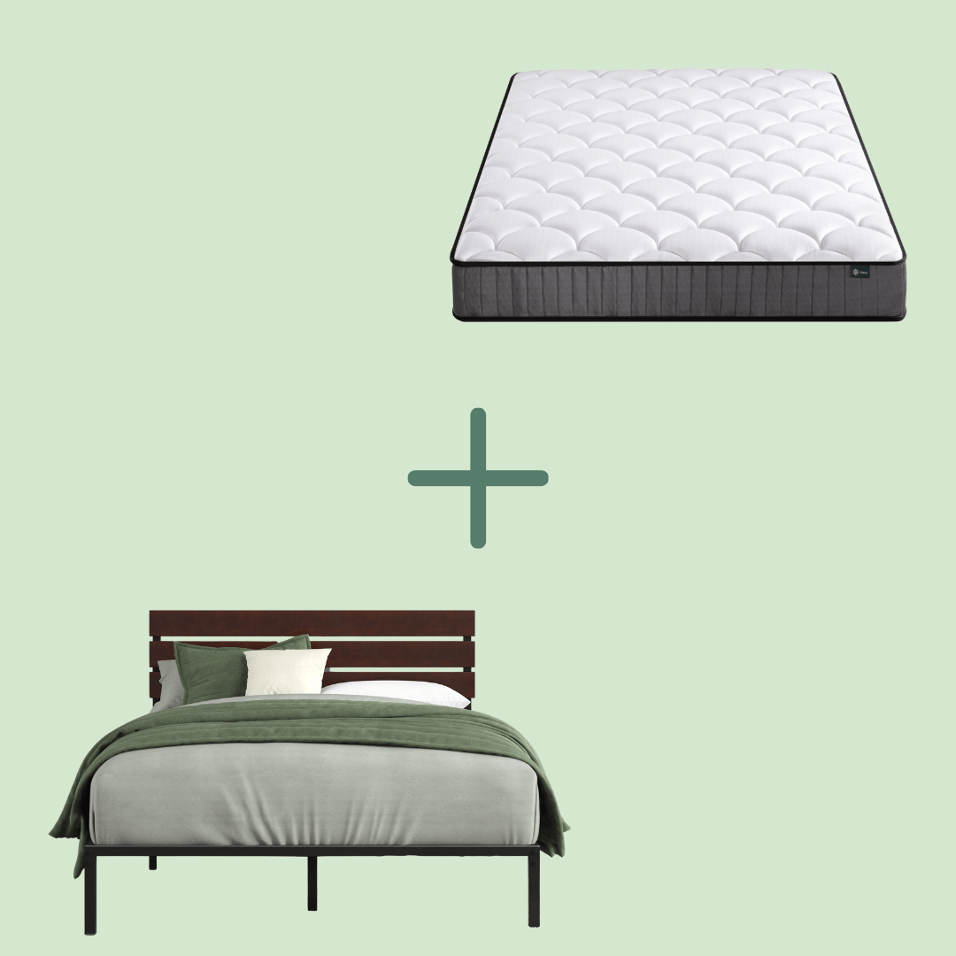 Classic Support Pocket Spring Mattress with Figari Bed Frame - Zinus NZ