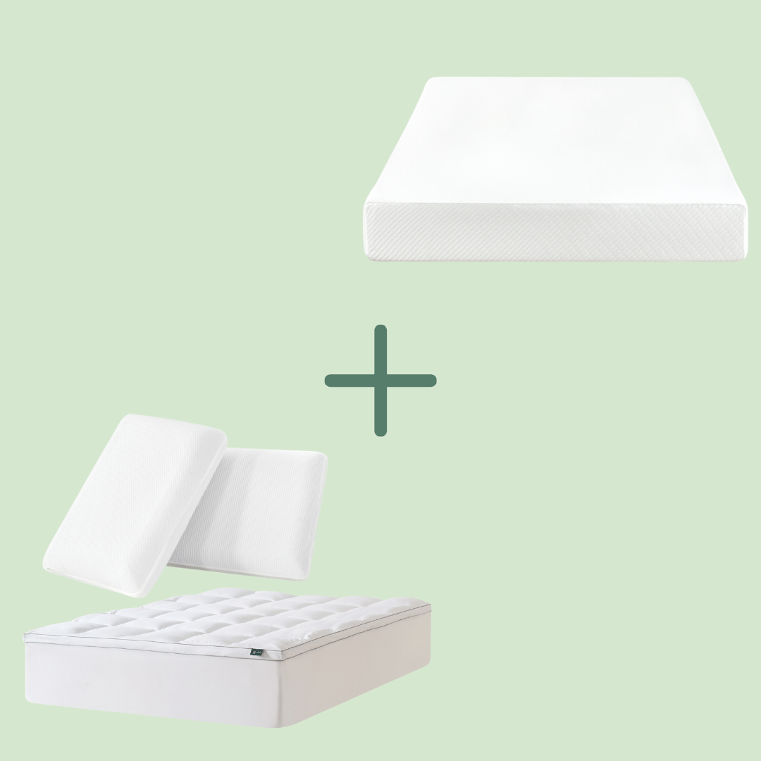 Cool Touch Mattress + Topper + 2 x Pillows - Zinus NZ