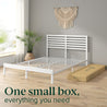 Kai White Bamboo and Metal Bed Frame - Zinus NZ