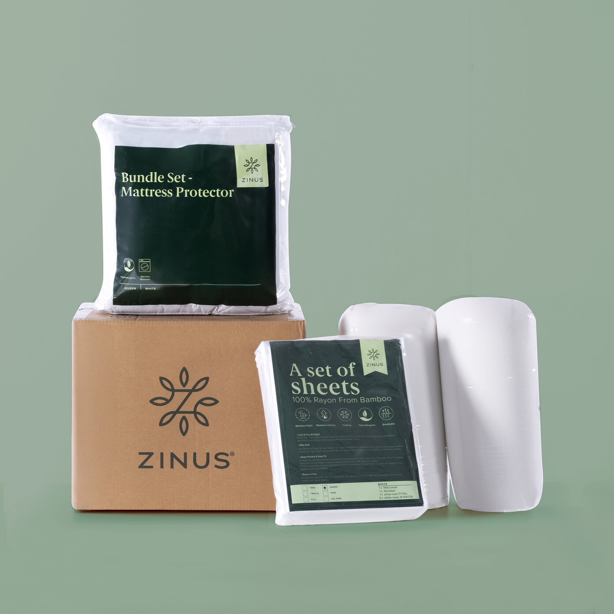 Zinus Sleep Essentials Bundle Kit - Queen Size - Zinus NZ